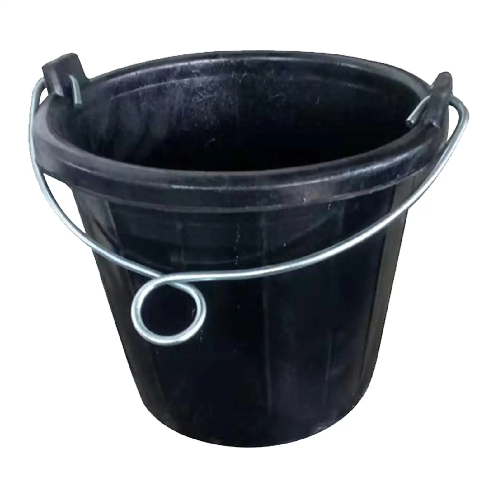 Rubber feed Bucket Utility Portable Easy Carrying Multipurpose Water Bucket Pail with Handle for Pigs Livestock Yard Goats Horse