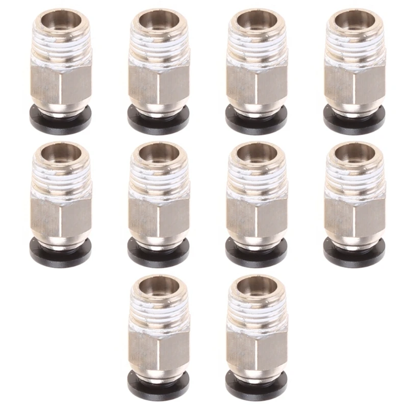 10PCS PC4-01 M10 Pneumatic Connectors 3D Printer Easy to Install & Removed Kits