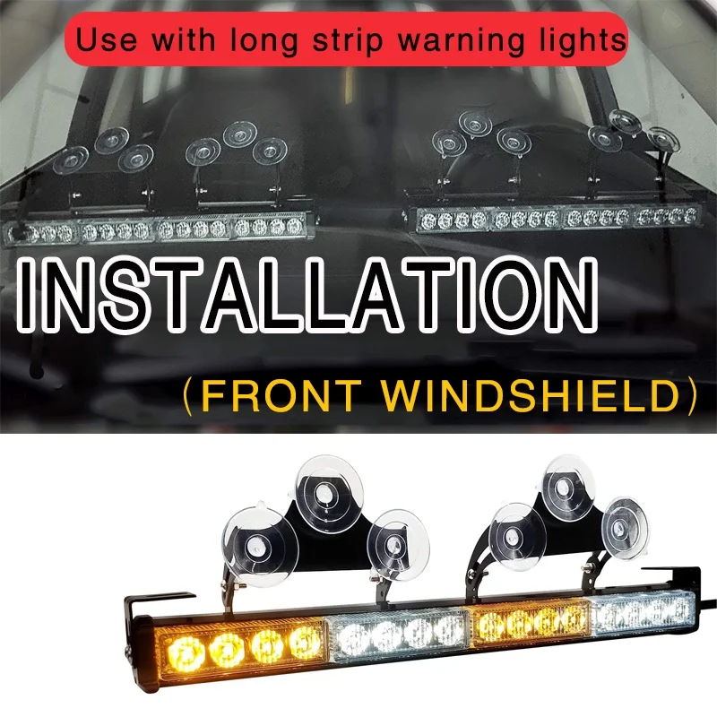 Light Holder Suction Cups Sucking Adjustable Bracket For LED Warning Emergency Traffic Advisor Vehicle LED Strobe Light Bar