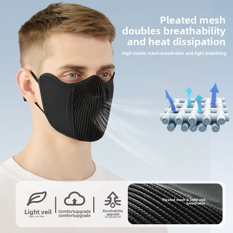 Summer Outdoor UV Protection Ice Silk Breathable Sunscreen Mask for Cycling High Value Eye Corner Cover Lightweight Quick Dry
