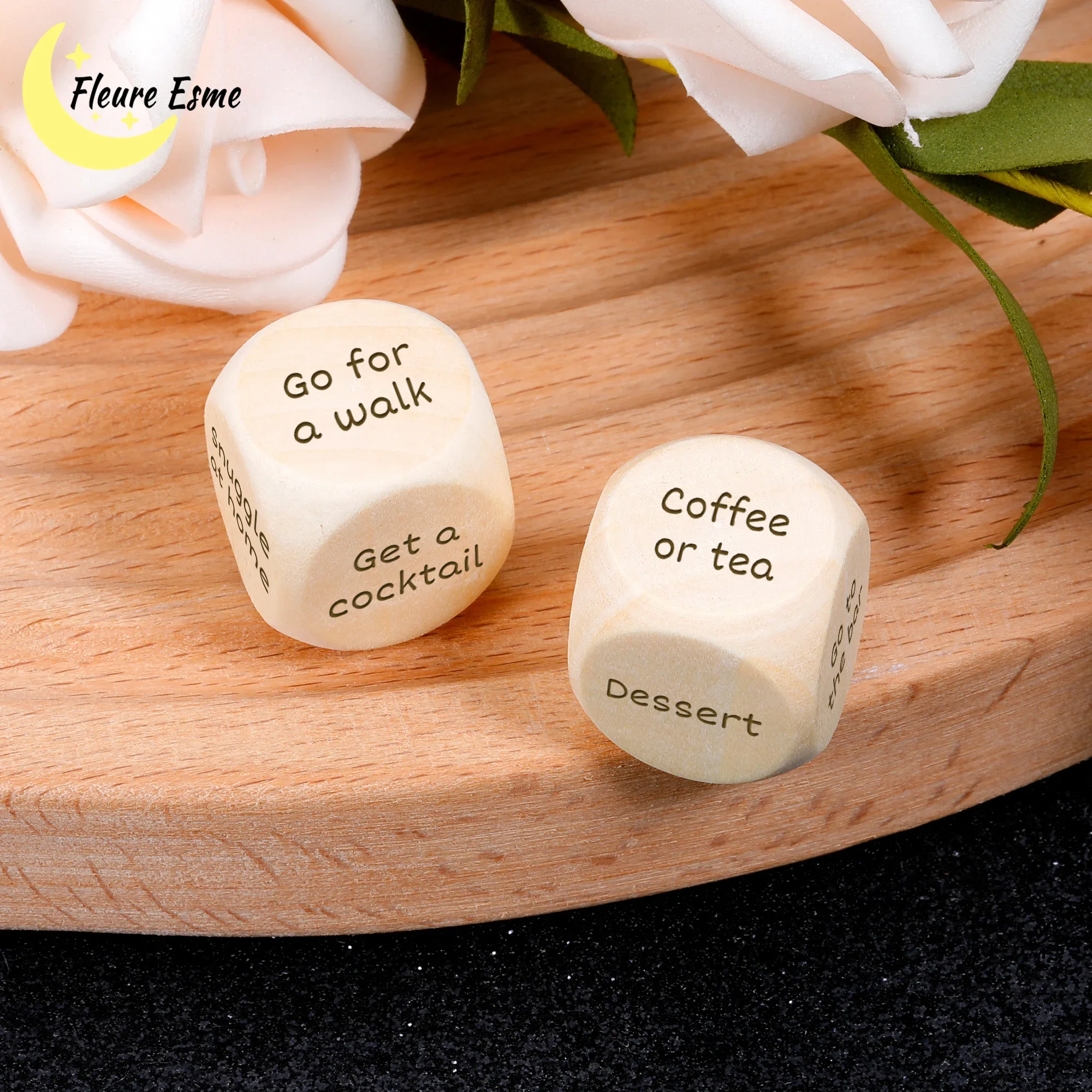 Personalized Dice Used To Decide What To Do Custom Engraved Dice Fun and Game Date Night Decision Game with Friends