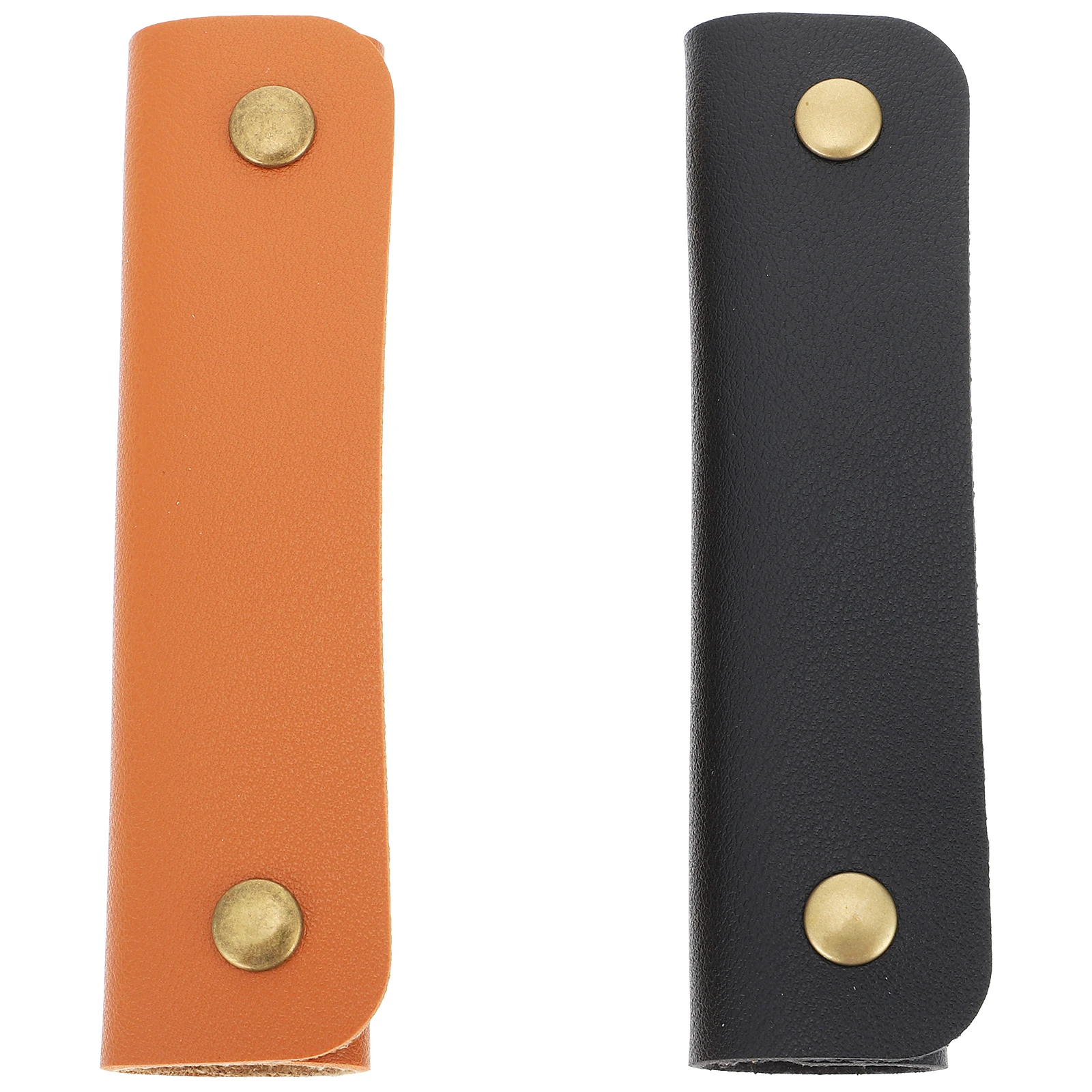 

2pcs Bag Handle Vintage Pu Handle Wrap Cover For Handbag Luggage Shopping Bag Durable Smooth Easy Install Protector