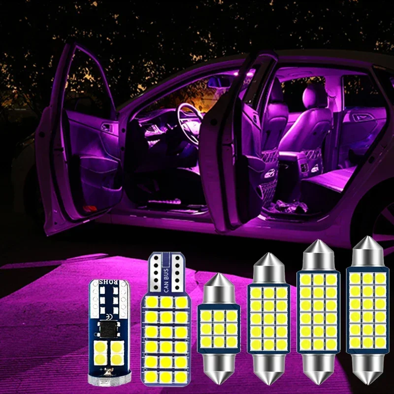 For Honda City GM2 GM3 2011 2012 2013 2014 4pcs Festoon 12v Car LED Bulbs Kit Interior Dome Reading Lamp Trunk Light Accessories