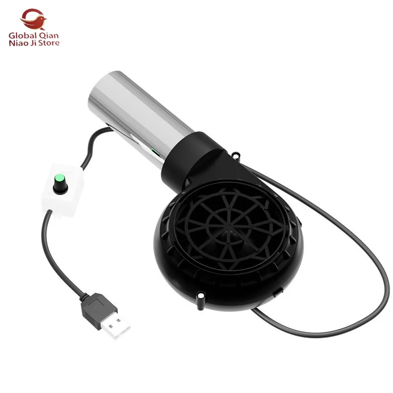 Barbecue Blower, USB Outdoor Camping Blower, Adjustable Speed Fire Starter for Wood Stoves, Portable Air Blower