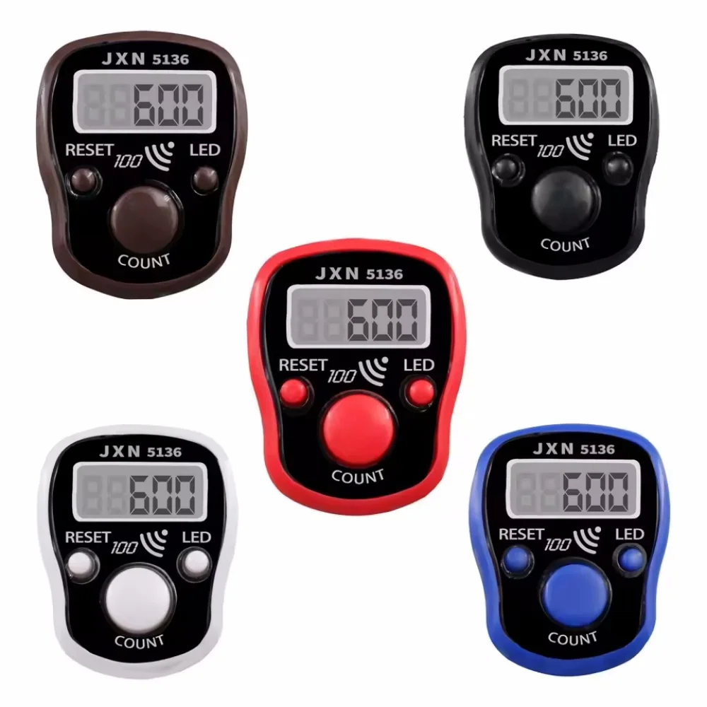 Mini Handheld Electronic Finger Counter Backlit LED Display High Precision Sensor Battery Powered Hand Tally Counter Counting
