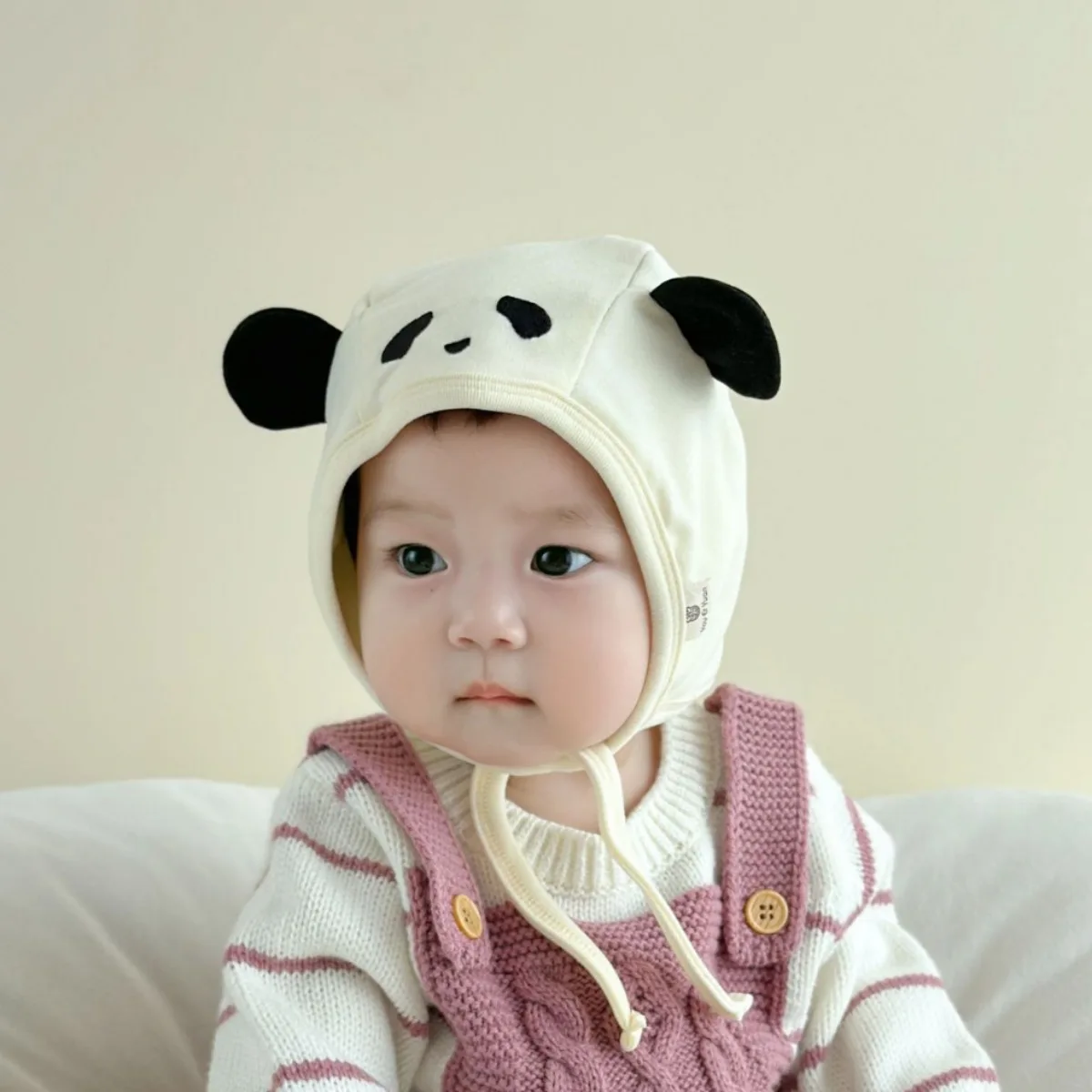 Cute Baby Bonnet Hat Autumn Winter Ear Protection Newborn Infant Cap Soft Cotton Baby Boy Girl Lacing Earmuffs Beanie