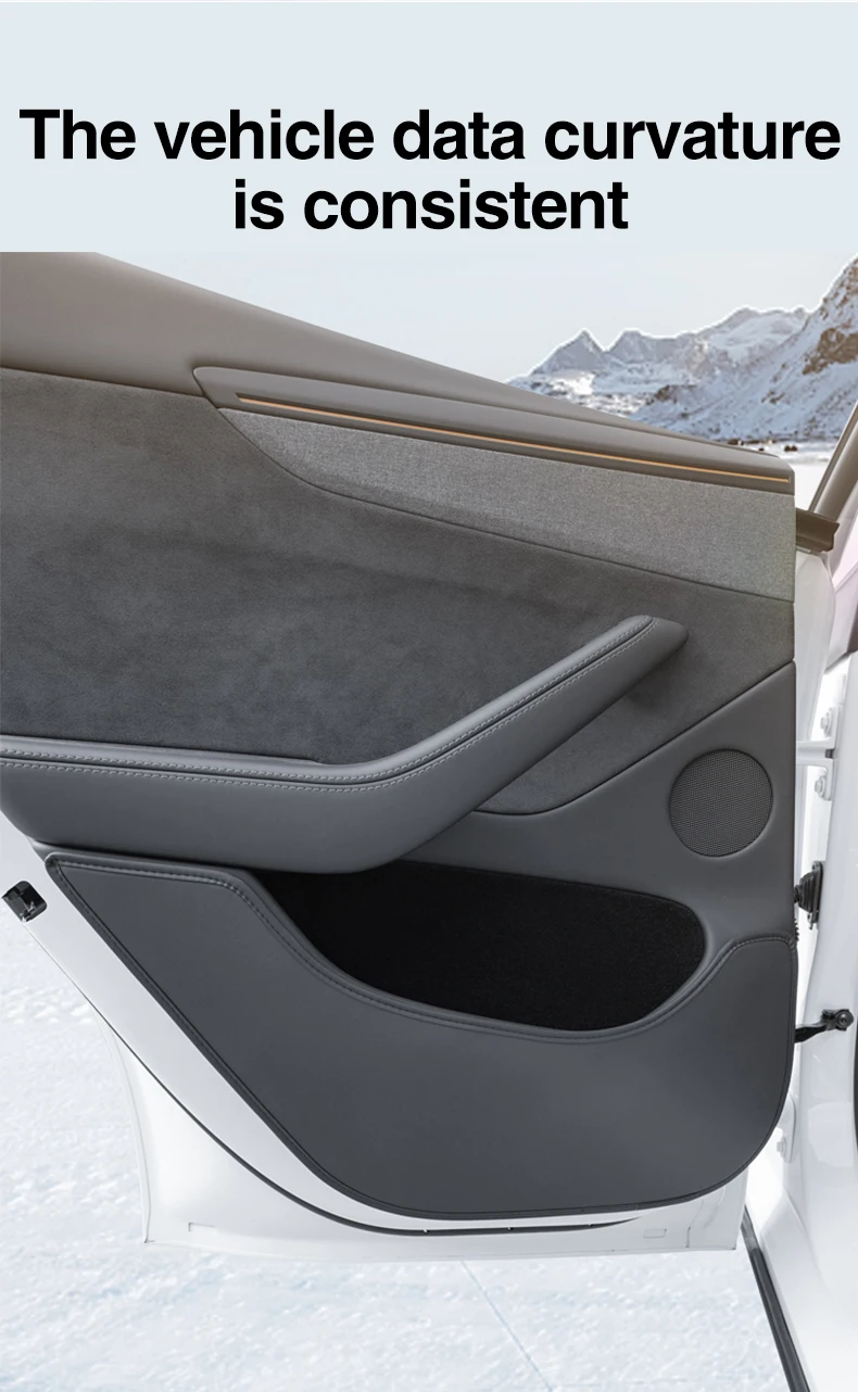 Geeignet für das neue Tesla Model Y Juniper 2025, 4-teiliges Schutzpolster für die Seitentüren, um Tritte zu verhindern, Innenraumzubehör. – Detail 3