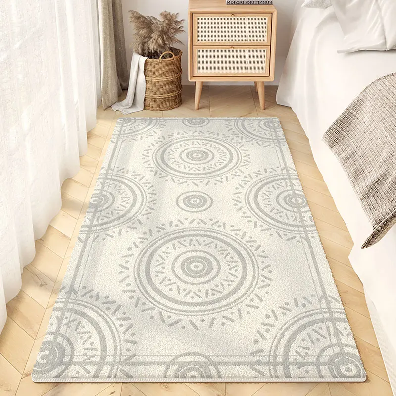 

Imitation Cashmere Rugs for Bedroom Nordic Minimalist Carpets for Living Room Wabi Sabi Cloakroom Carpet Large Area Lounge Rug