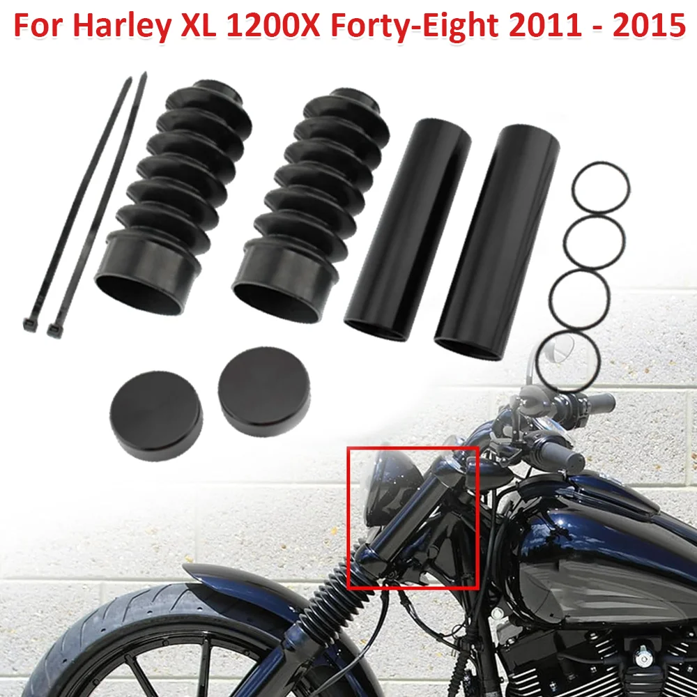 

Motorcycle Front Fork Protection Kit Dust-Proof For Harey XL 1200C Custom EFI 2011-2017 XL 1200X Forty-Eight 48 2011-2015