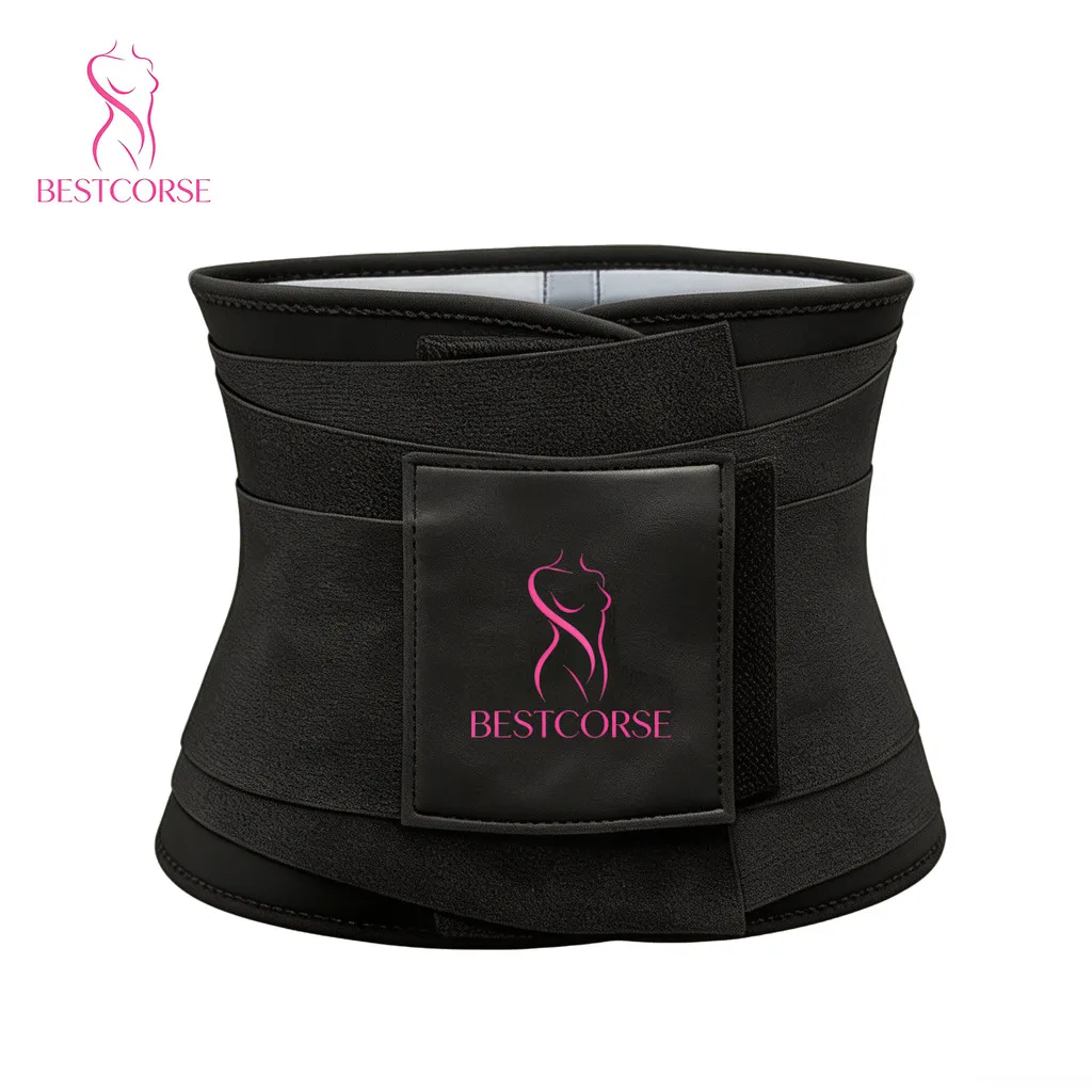 3-Layer Silver Sweat Waist Trainer Woman Body Shaper Tummy Slimming Belt For Weight Loss Lose Fat Belly Workout Exercise