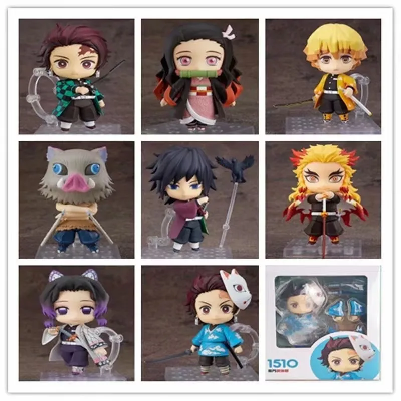 Figuras de acción de Demon Slayer Inosuke, Tanjirou n. ° 1361, Nezuko n. ° 1193, Zenitsu n. ° 1194, juguetes de PVC, Figura de acción Giyuu Kimetsu no Yaiba