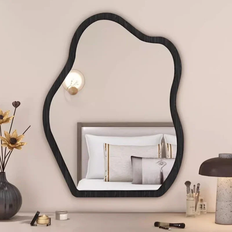 Girls Men Mirror Sticker Living Room Aesthetic Makeup Funky Luxury Bedroom Compact Mirror Bedroom Spiegel Wand Home Decorations
