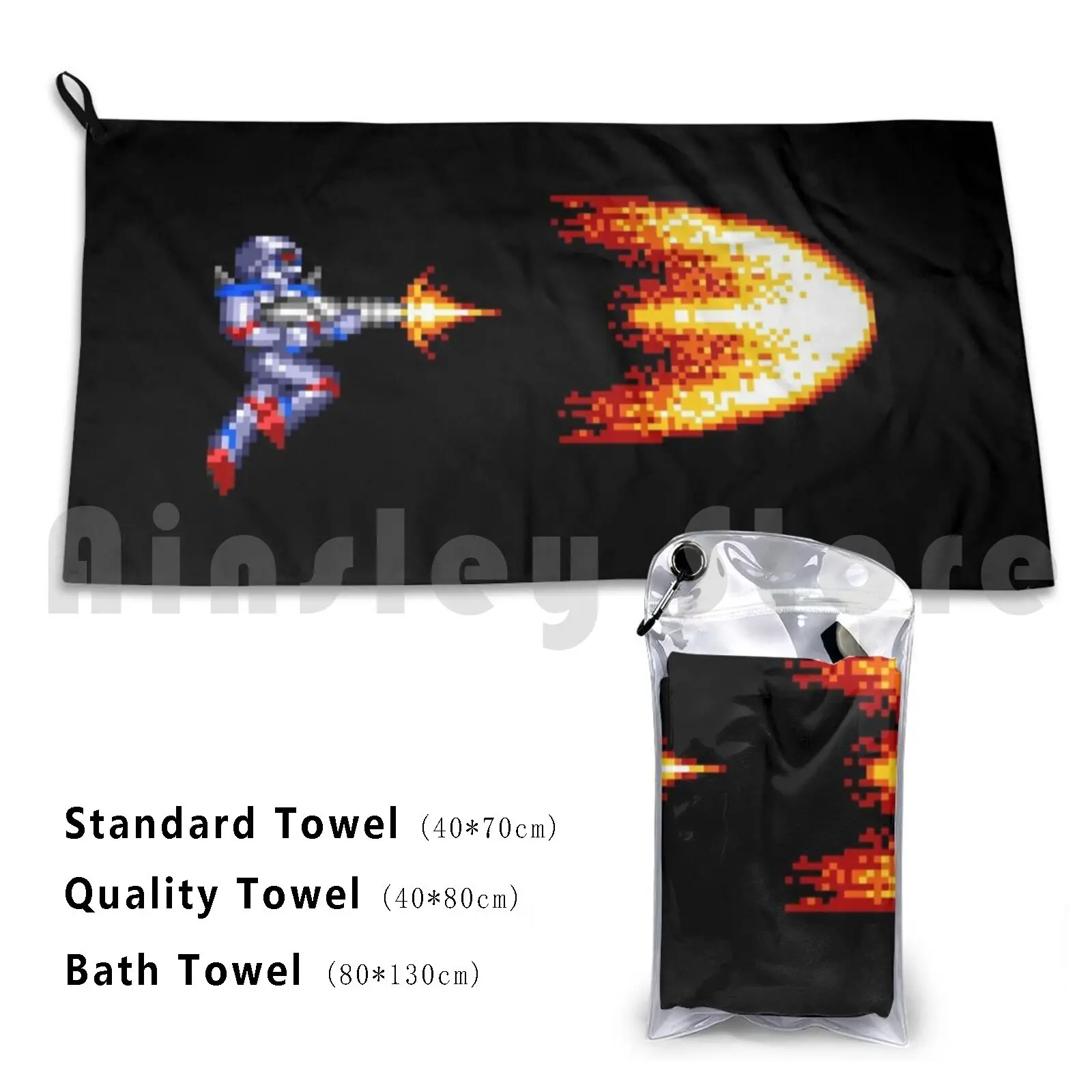 Turrican 2 Laser Bath Towel Beach Cushion Turrican Turrican 2 Pixel Weapon Laser Amiga Shooter Pixelart Retrogaming