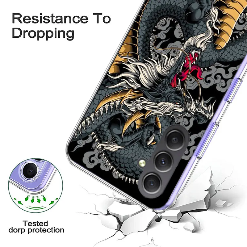 Mighty Dragon Blessing God Cool Cover Phone For Samsung Galaxy A70 A50 A40 A30 A20E A10 A71 A51 A41 A31 A21S A11 A9 A8 A6 Plus A