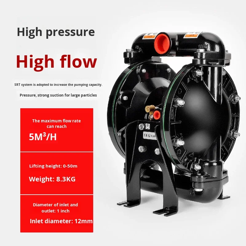 Conveying Waste Oil Wastewater Solvent 28 Tons/Hour China Pneumatic Diaphragm Pump