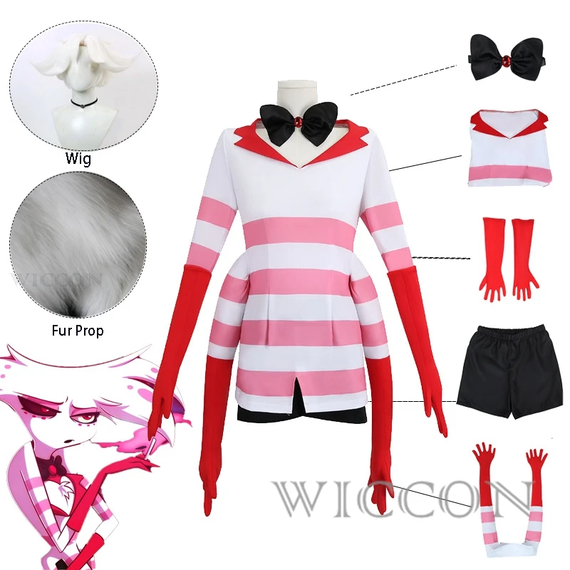 Anime Hazbin Angel Dust Hotel Cosplay Costume Spider AD Unisex Suit Four Leg Clothes Fur Uniform Angel Sexy Halloween Party 2024