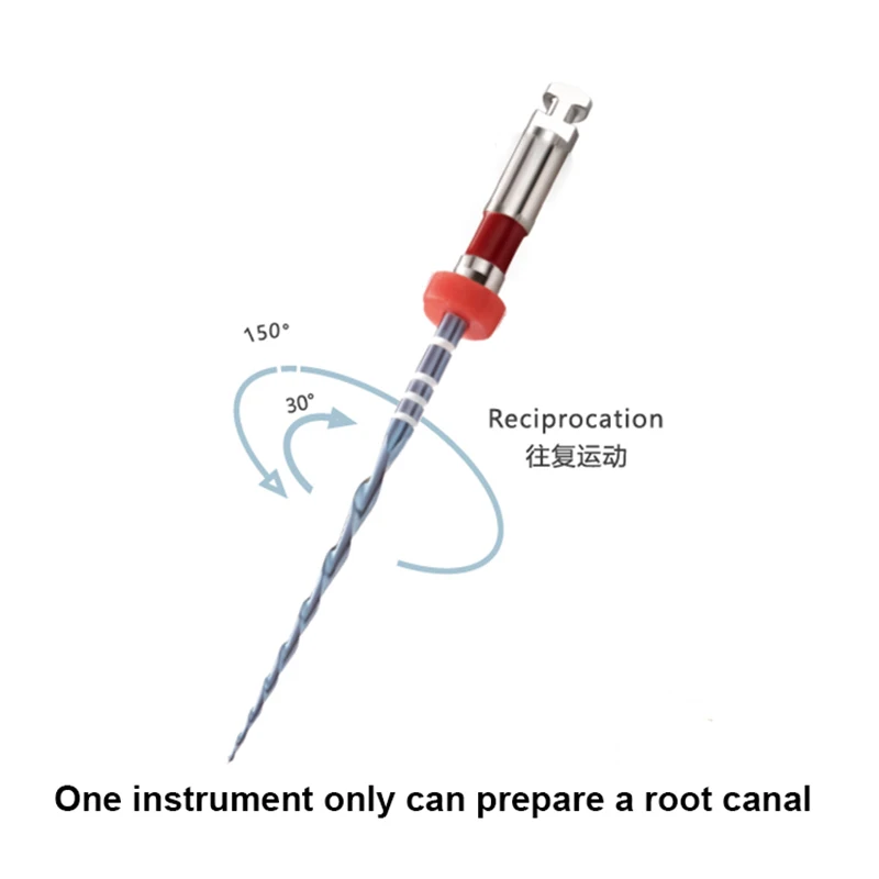 Dental Reciprocal Blue NITI Files R25 R40 R50 Reciprocation Endo File Heat Dental Only One Files Dentistry Endodontic Instrument – Detail 6