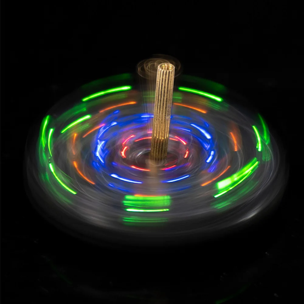 LED หมุน Gyro ปกไฟกระพริบ DIY ชุดไดโอดเปล่งแสงโมดูลเชื่อมอิเล็กทรอนิกส์สนุกการผลิตชิ้นส่วนส่วนประกอบ