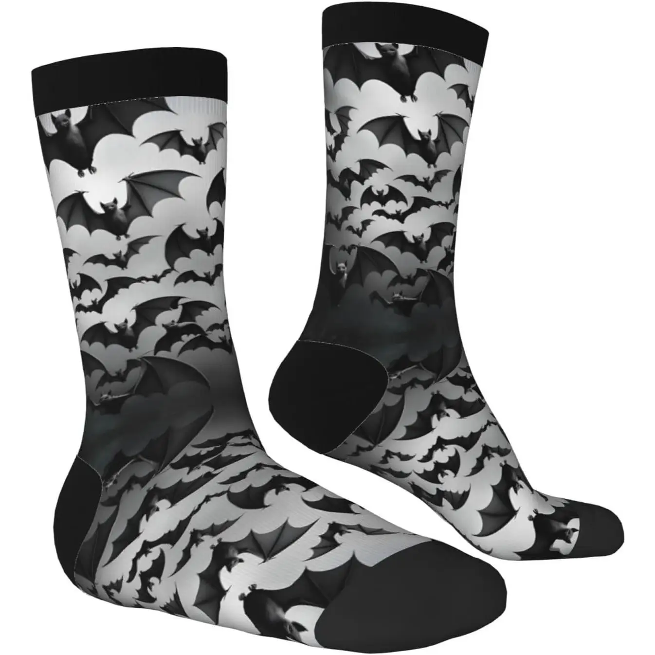 

Bats Flying Crew Funny Crazy Novelty Socks For Women Men Harajuku Retro Style Breathable Non-slip Sports Socks