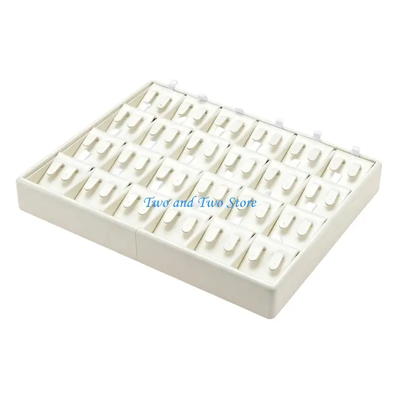 HX6F Strong Leather Earring Storage Solution Holding 24 Earrings