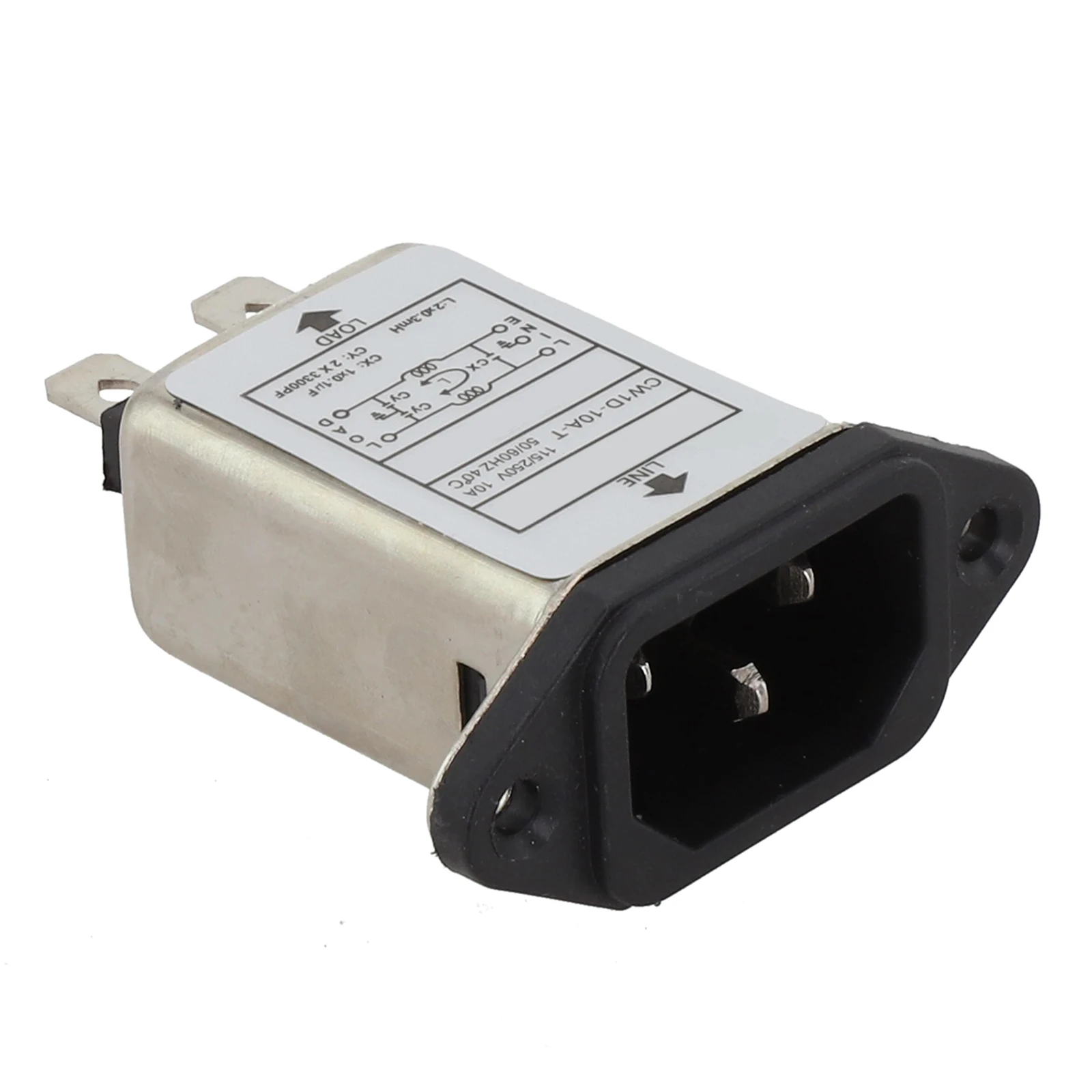 

IEC Input Module AC 250V 10A Power Outlet Receptacle With Filter Fuse Power Socket Filter For Measuring Equipment