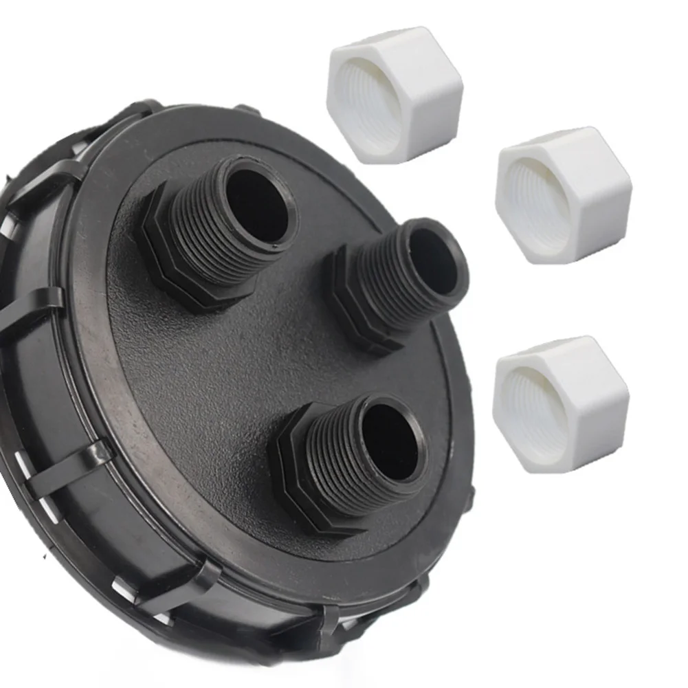 DN150 IBC Tank Adapter Cap For DN150/163mm IBC Tanks IBC Vented Lid 163mm Dia With 1in Male Thread Plastic IBC Tank Adapter