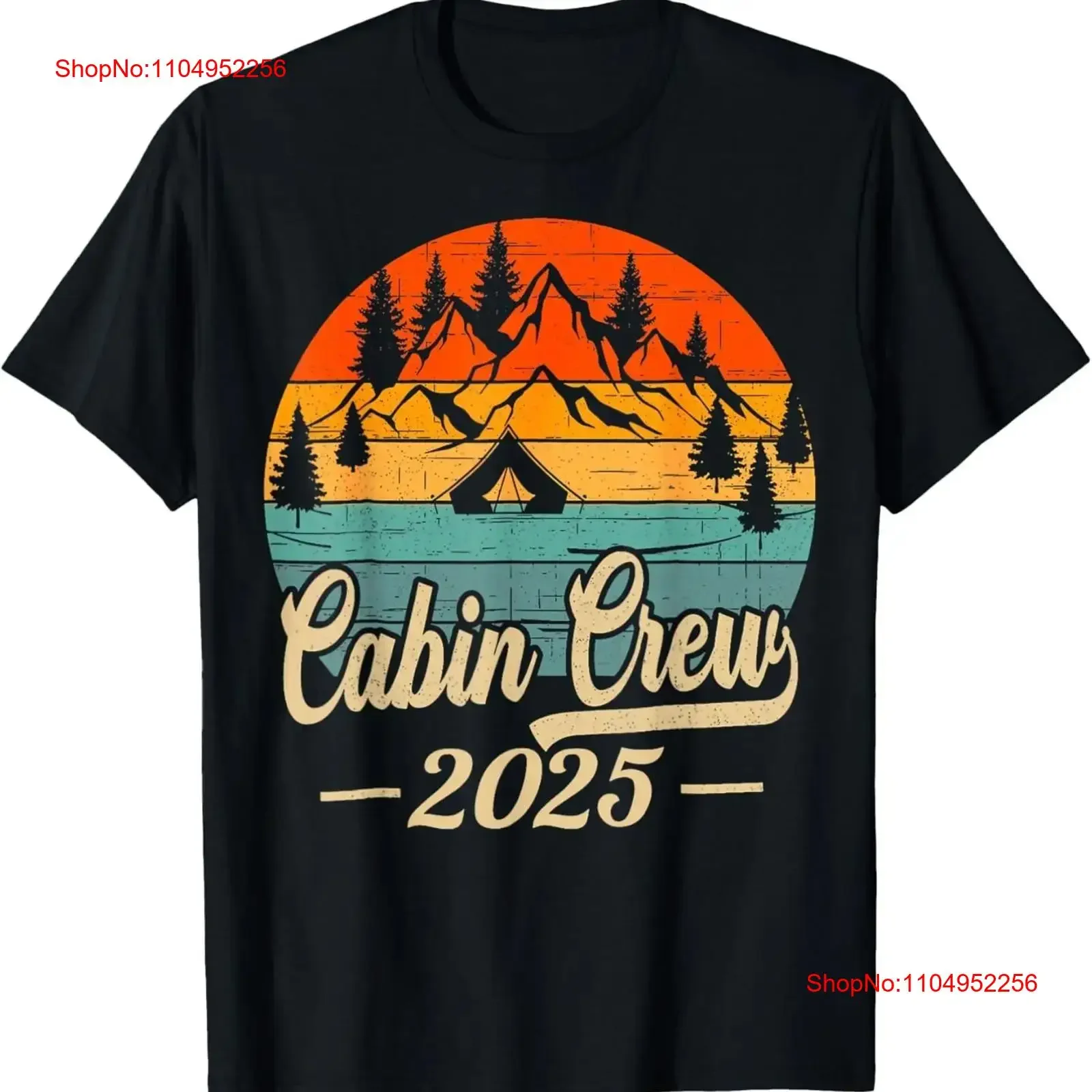 

Cabin Crew 2025 Group Vacation Mountain Friends Trip T Shirt vintage Washed Stretched Unisex Stylish Slightly Soft Casual