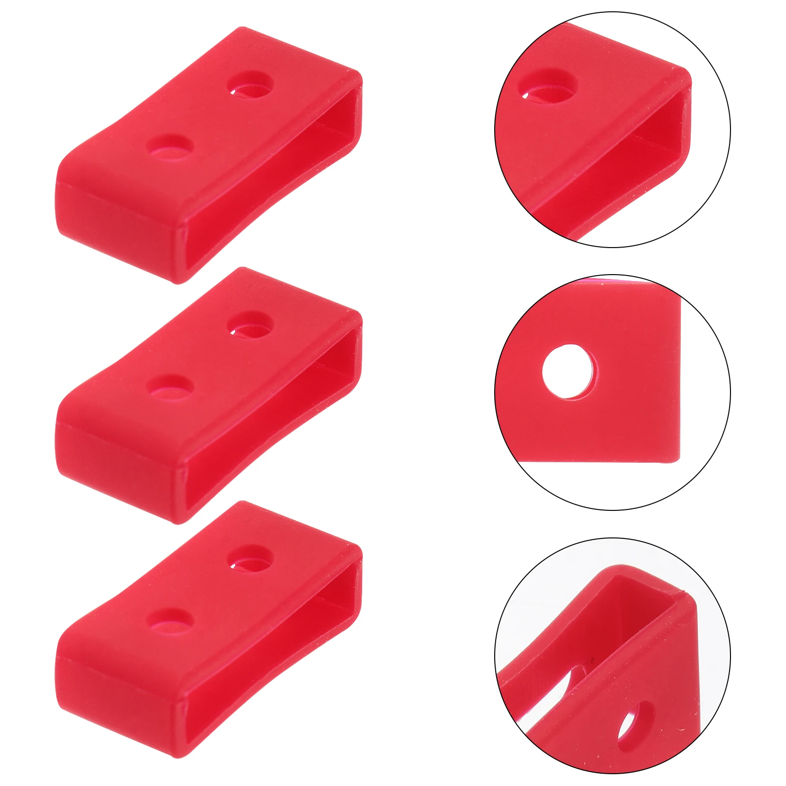 

3 Pcs Silicone Bezel Watch Band Loop Ring Intelligent Wristband Strap Lopp Strao