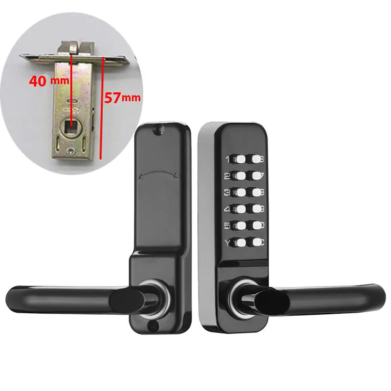 40mm or 45mm or 50mm Mortise Mechanism For Outdoor Iron Gate Keyless Entry Door Lock For Security Garden