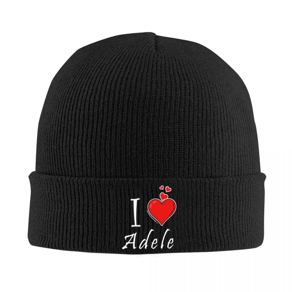 I Love Adele Beanie Hats Bonnet Hats Hombres Mujeres Unisex Vintage Hippie Gorro de punto Primavera Personalizado Head Wrap Caps