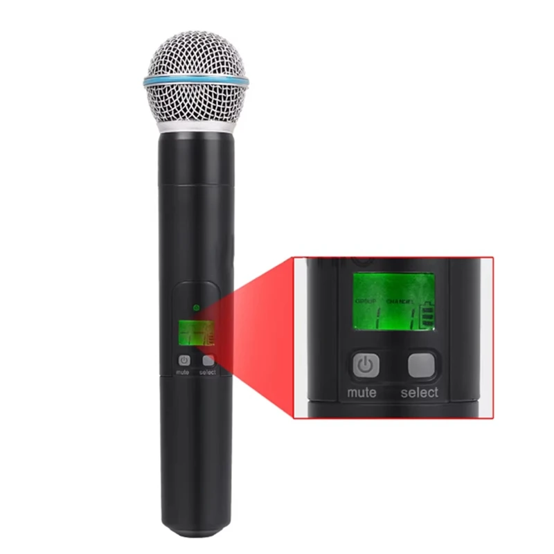 Digital Display Wireless Microphone Accessories New For Performance Speech Stage Singing KTV Wedding US Plug