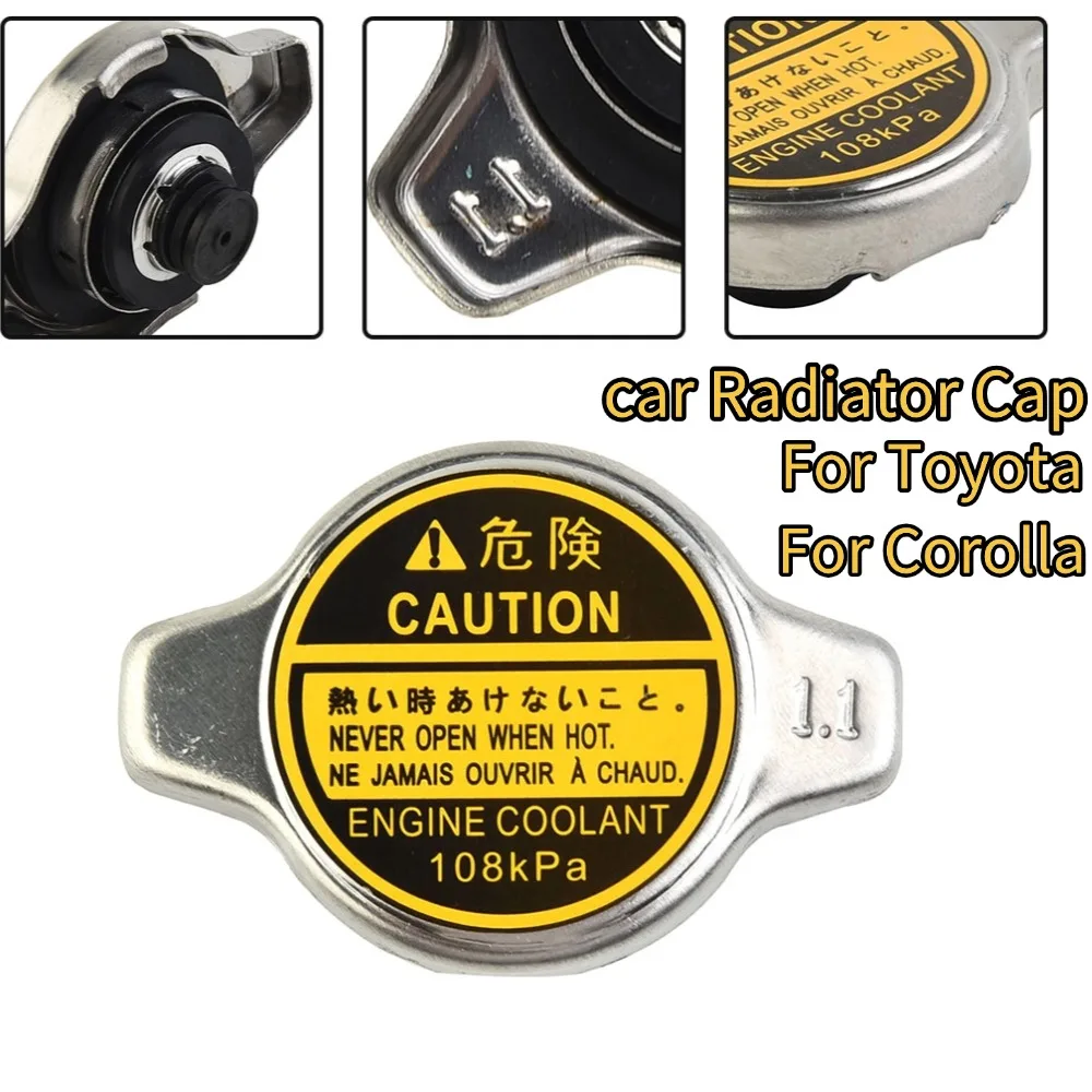 1pcs Radiator Cap For Toyota For Corolla For Lexus RX300 RX330 16401-20353 1.1 Bar Car Radiator Metal Cap Automotive Accessories