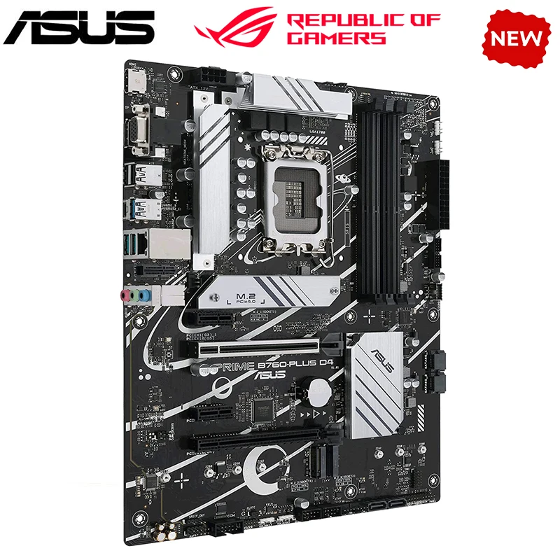 NEW B760 For ASUS PRIME B760-PLUS D4 LGA 1700 DDR4 Motherboard B760 Supports CPU i5 13400f i3 12100f 12400f