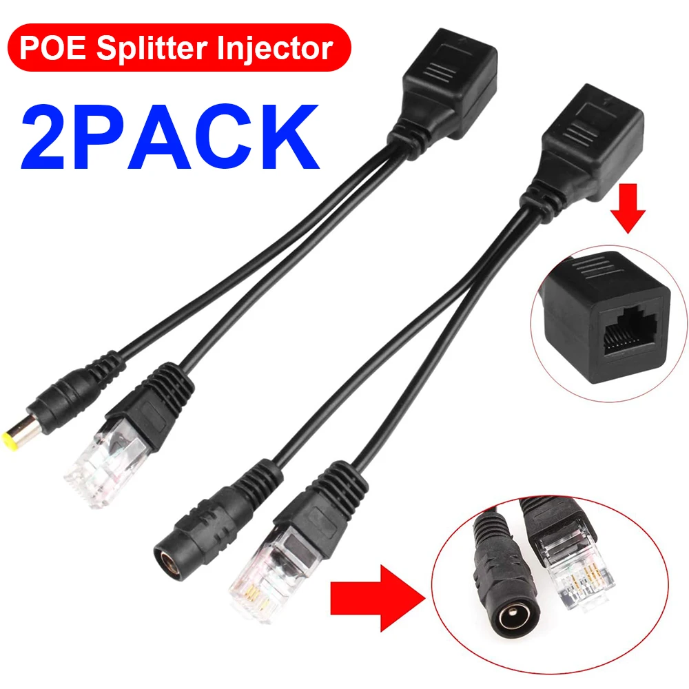

1/2Pcs POE Cable Passive Power Over Ethernet Adapter Cable POE Splitter Injector Power Supply Module 12v For IP Camera