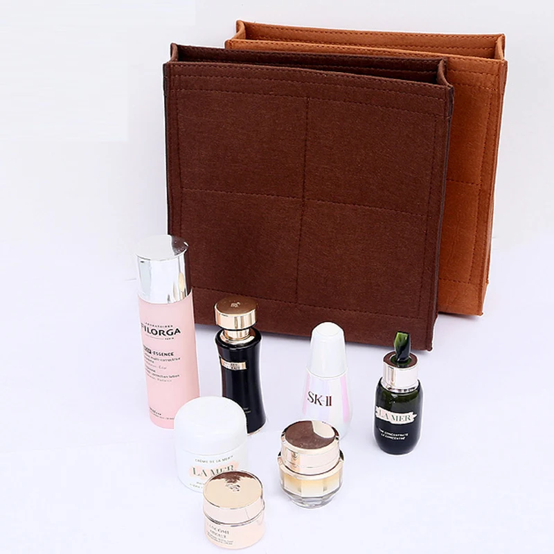 EverToner Multifunction Women Felt Insert Bag For CABAS Tote Makeup Cosmetic Bags Travel Inner Bag