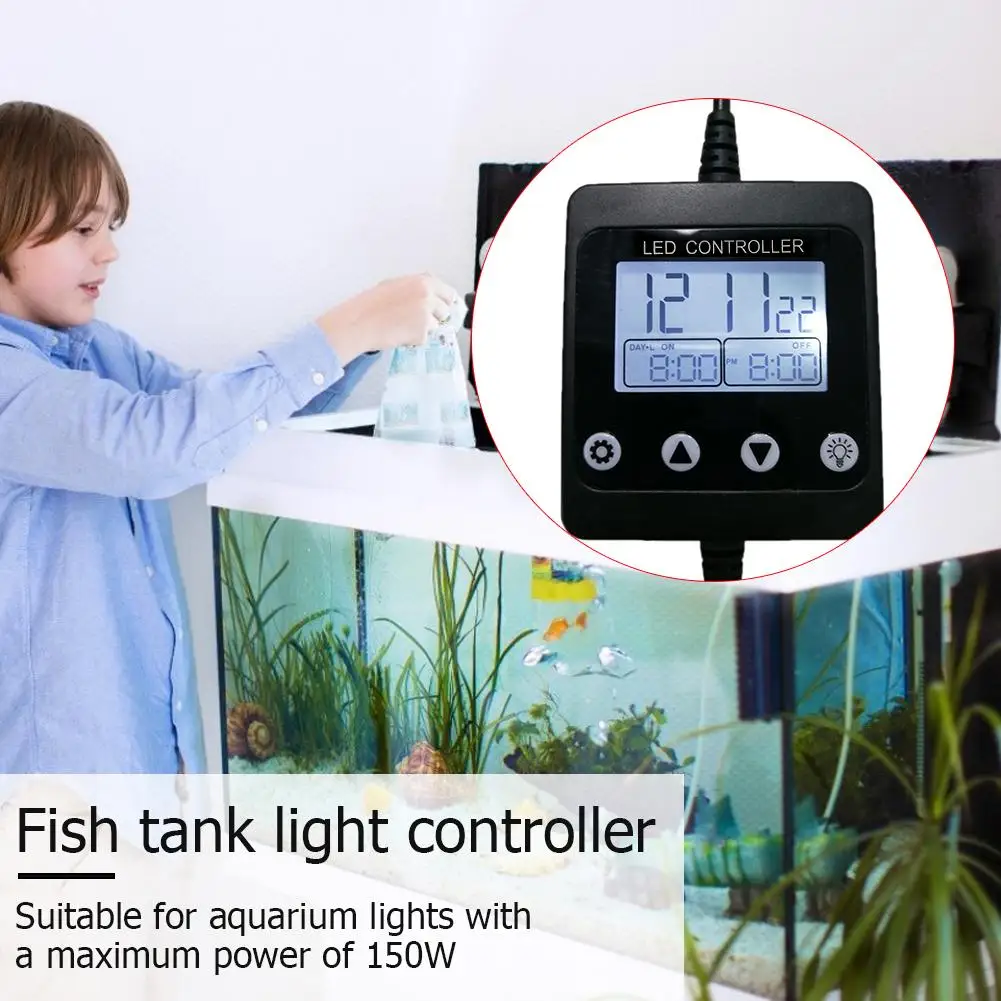 LED-aquariumlicht met timer dimmen Aquariummodulator LCD-displaycontroller