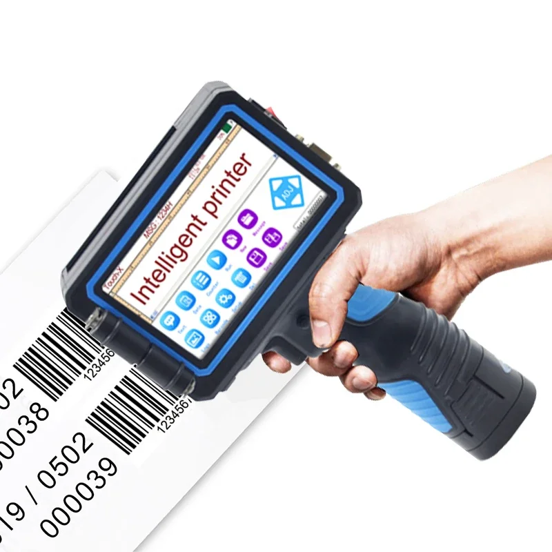 Portable handheld printer 254mm Expiry Date Serial Number Barcode Printing on Box Metal Handheld Inkjet Printer