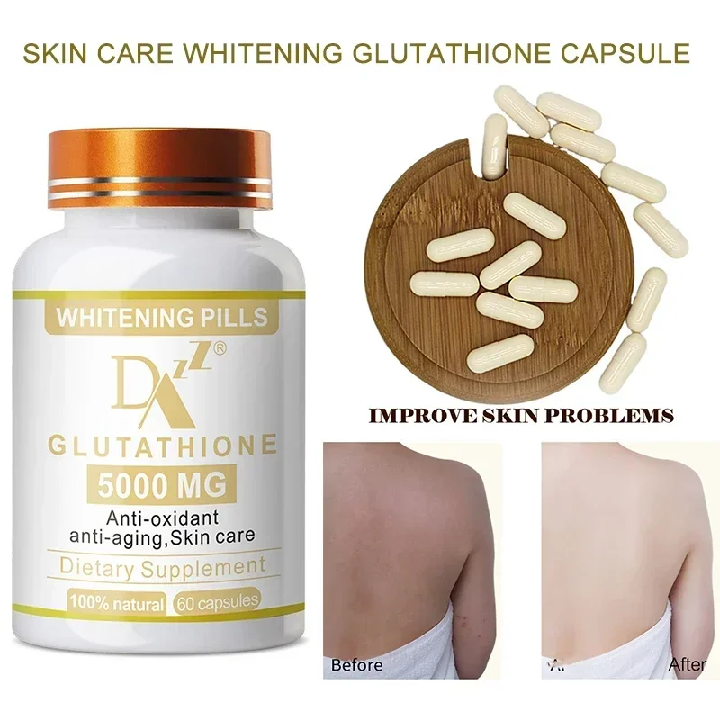 60 Pills Glutathione Capsule skin care Health Food Moisturizing Skin Whitening Collagen health food