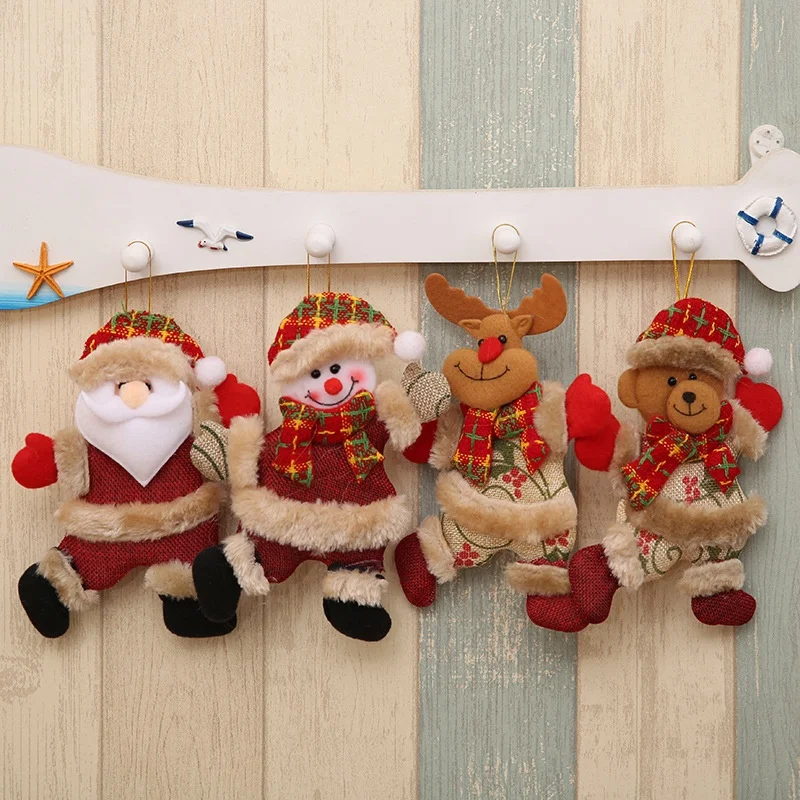 Christmas Ornaments,Xmas Hanging Decor Santa-Clause Snowman-Reindeer Bear Doll Christmas Tree Ornaments For Party Decor Durable