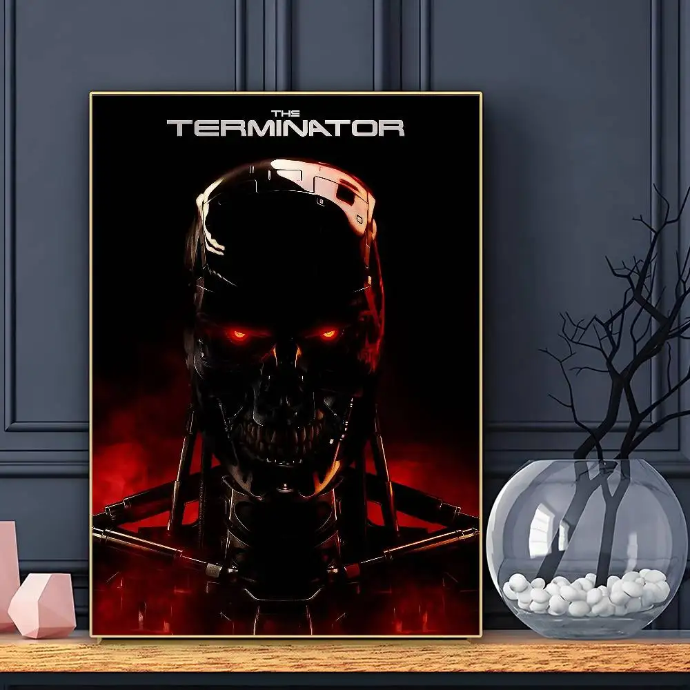 Classic Movie The Terminator Poster Sticky Wall Art Printing Waterproof Home Living Bed Room Bar Aesthetic Decor