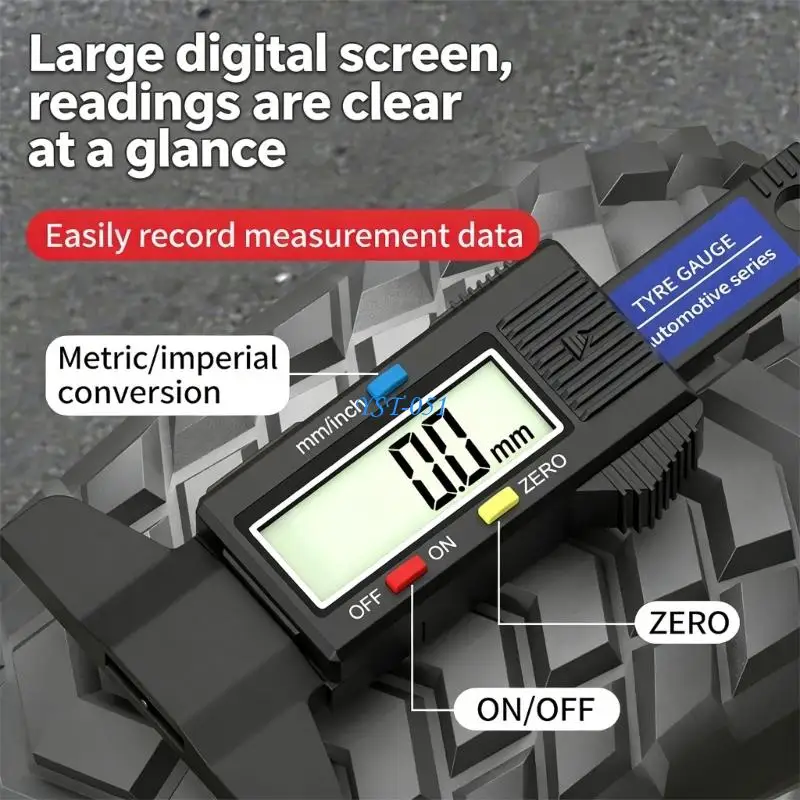 E15A 0-1inch Car Tyre Measurement Pen Universal Tire Treads Pattern Depth Thickness Gauges Tire Depth Gauges