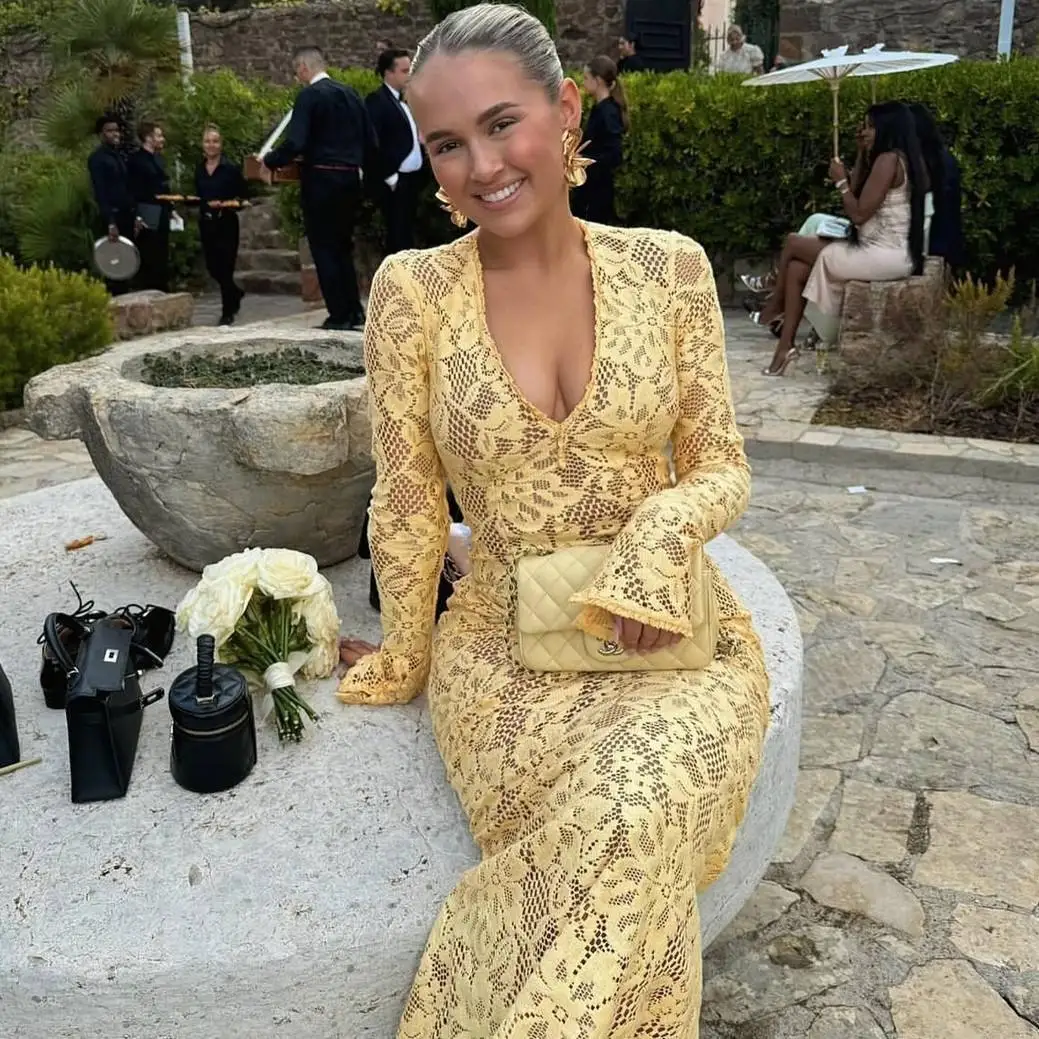 Sexy Deep V Long Sve Me Hollow out Fi Tail Dr High Waist Spring Single Piece Women's Sweet And Spicy Sle Dr