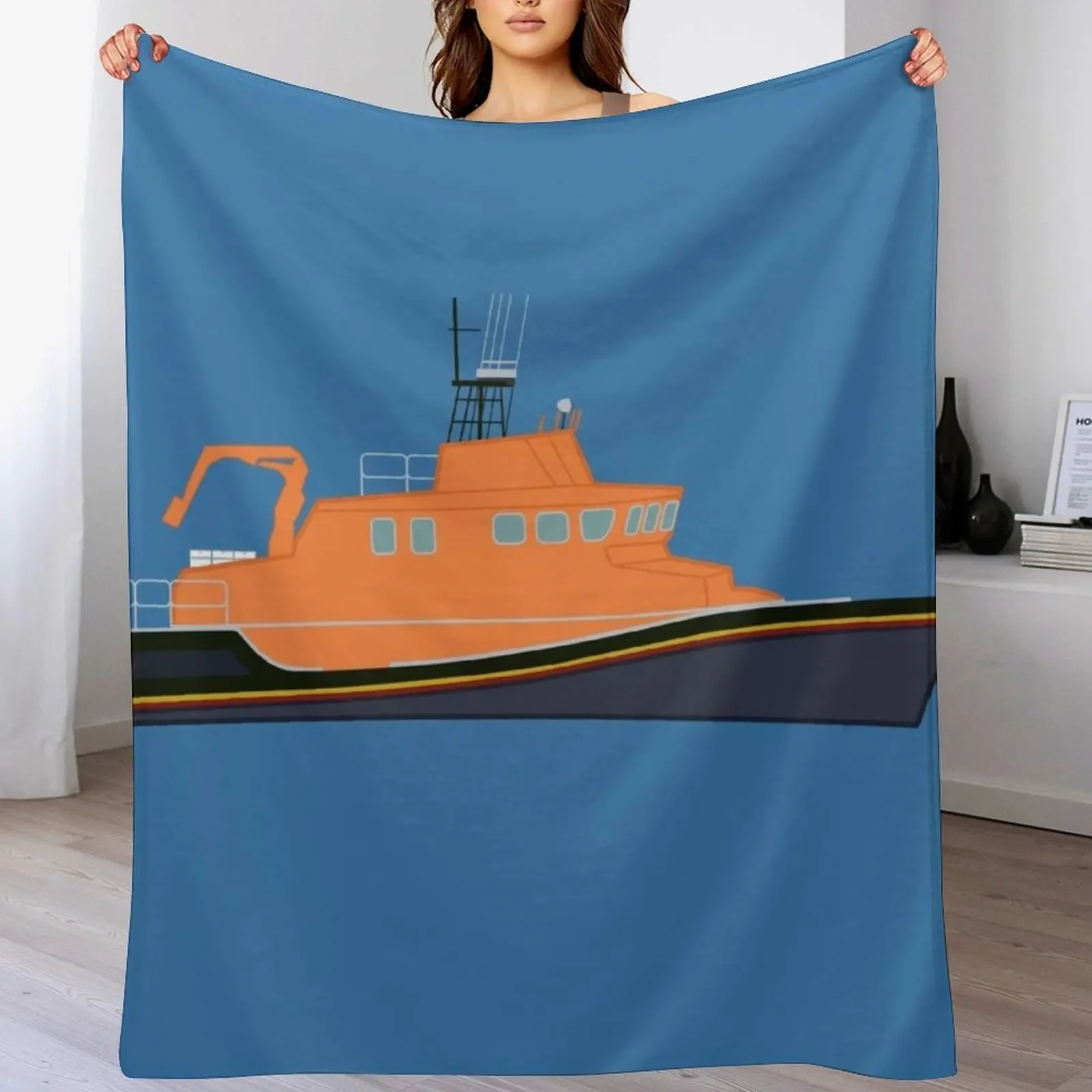 

Lifeboat (Severn Class) Throw Blanket Lightweight Cozy Blanket for Bed Sofa