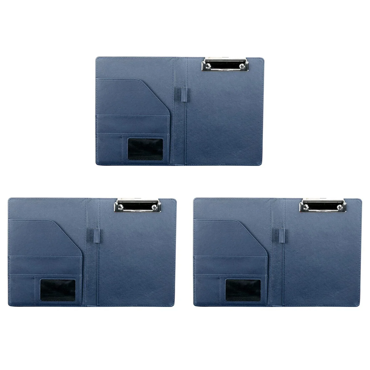 

ABLG 3X A5 Document Bag File Folder Clipboard Business Office Financial School Supplies (Blue)