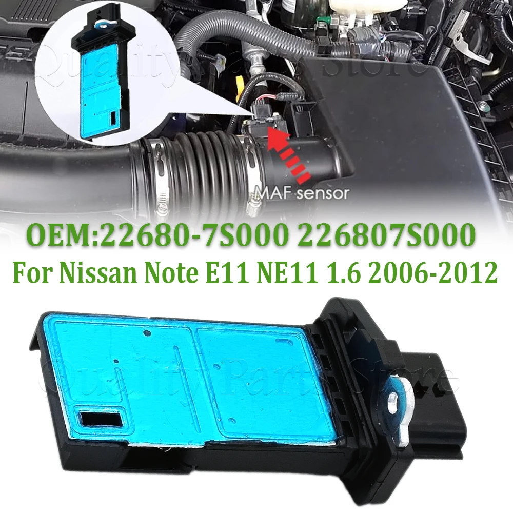 New MAF Mass Air Flow Meter Sensor Fit For Nissan Np300 Note Pathfinder Qashqai X-trail MAF Sensor 22680-7S000 226807S000