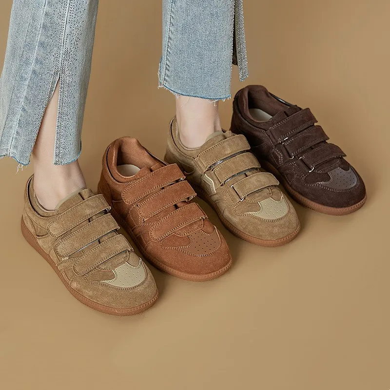 

Women's Virtue Training Shoes Genuine Leather 2026 Spring New Platform Women's Sneakers Flat Casual Agan Shoes For Women