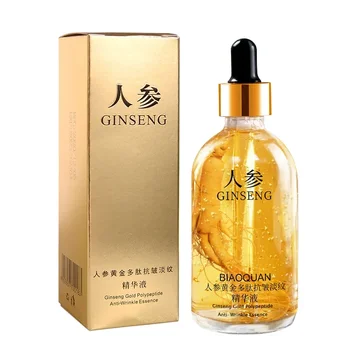 Sérum pour le visage au Ginseng doré, 100ml, polypeptide, Anti-rides, foudre, hydratant, Niacinamide, pour produits de soins de la peau