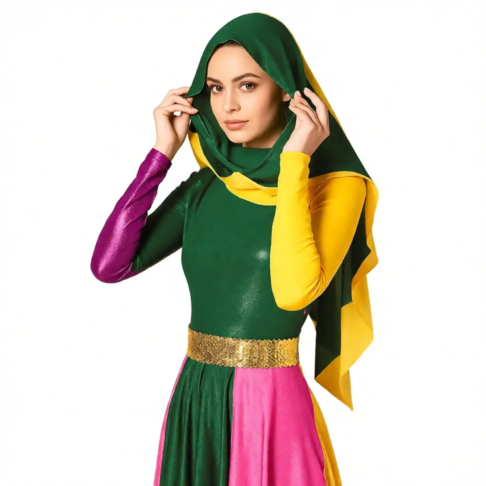 women-praise-liturgical-lyrical-dance-dress-choir-worship-contemporary-dancewear-metallic-tunic-dress-wide-leg-pants-jumpsuit