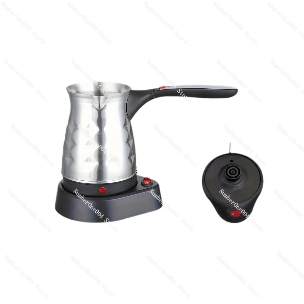 

EU/UK Mini Coffee Pot - Portable Electric Turkish Cezve with Metal Handle for Coffee/Tea