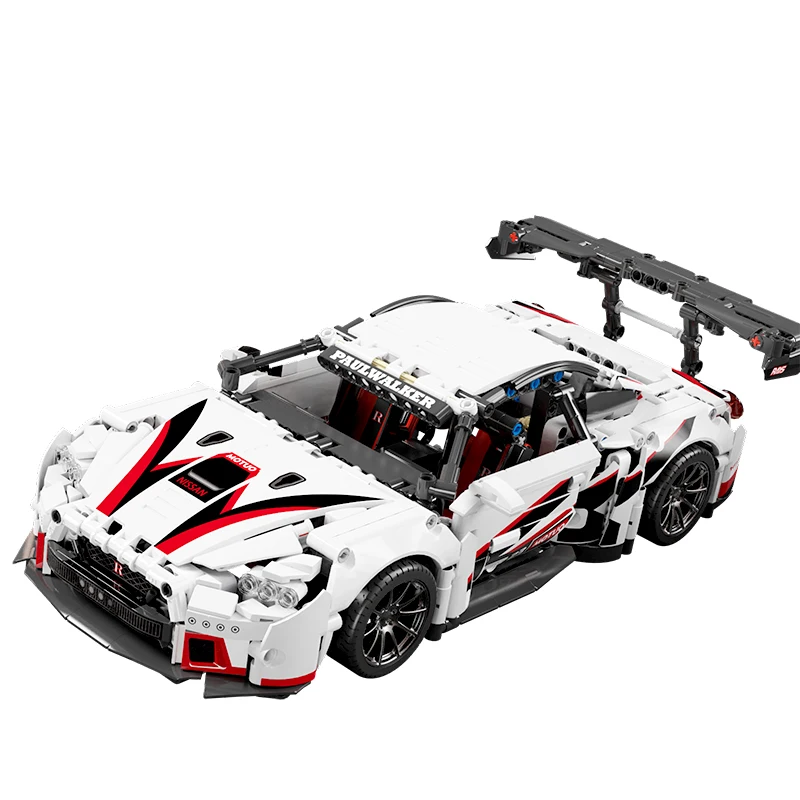 8622 MJI Block GTR Car Technolocy Gradient Building Block Kids Plastic Assemble Build Block Toy Car For Children